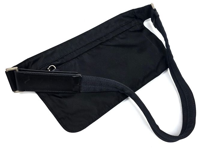 Prada Borsa a tracolla Tesuto Triangle Logo Nero - vista 2