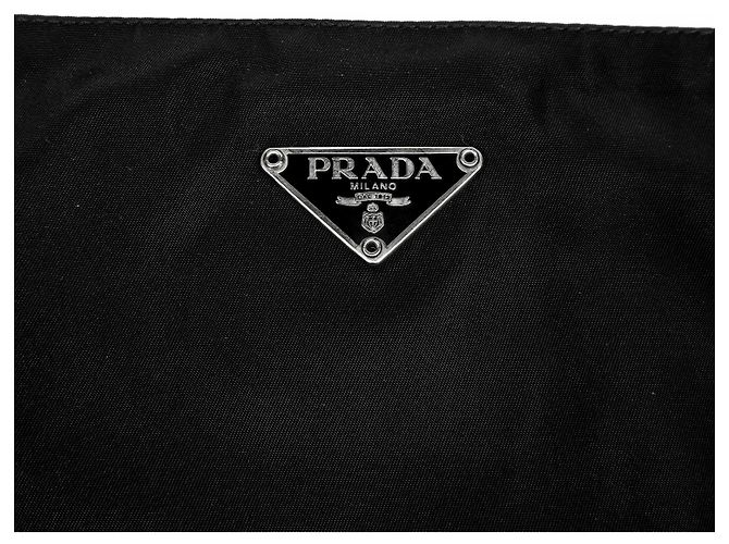 Prada Borsa a tracolla Tesuto Triangle Logo Nero - vista 3