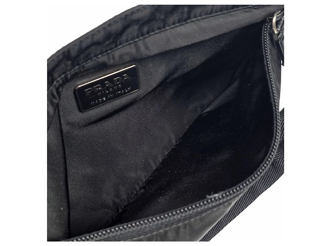 Prada Borsa a tracolla Tesuto Triangle Logo Nero - vista 5