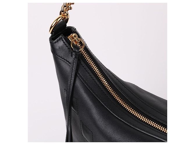 Gucci Borsa a Spalla Black GG Big Logo Chain Nero - vista 6