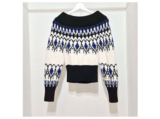 Alexander Mcqueen Fair Isle Wollstrick mit Off-Shoulder-Ausschnitt Mehrfarben - Ansicht 3