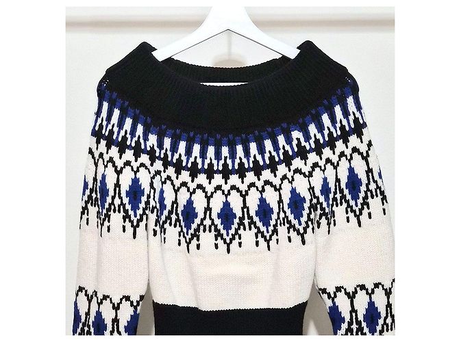 Alexander Mcqueen Fair Isle Wollstrick mit Off-Shoulder-Ausschnitt Mehrfarben - Ansicht 4
