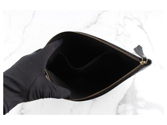 Louis Vuitton Clutch Daily Pouch Black Marrone - vista 6