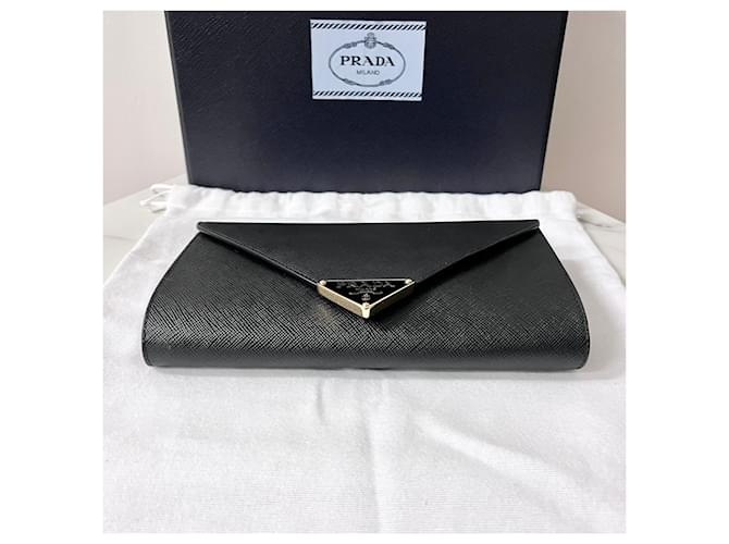 Prada Mini borsa a tracolla Saffiano Chain Nera Nero - vista 9