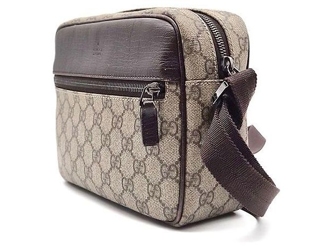 Gucci Borsa Messenger Supreme Marrone - vista 2