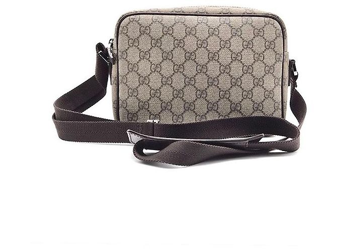 Gucci Borsa Messenger Supreme Marrone - vista 3