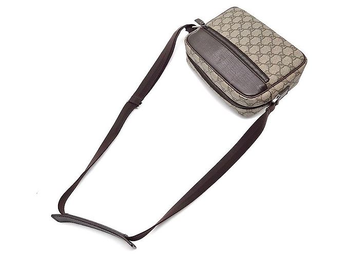 Gucci Borsa Messenger Supreme Marrone - vista 4