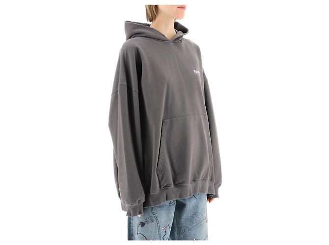 Balenciaga Chemise pull à capuche Marron - vue 5