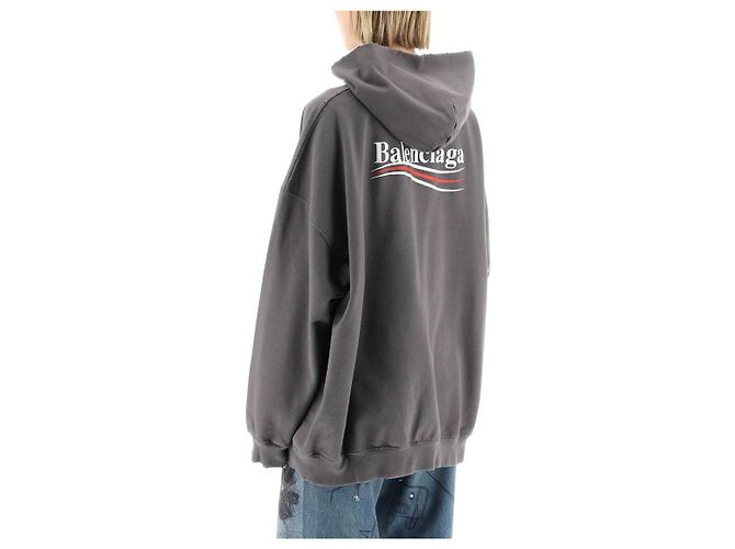 Balenciaga Chemise pull à capuche Marron - vue 6