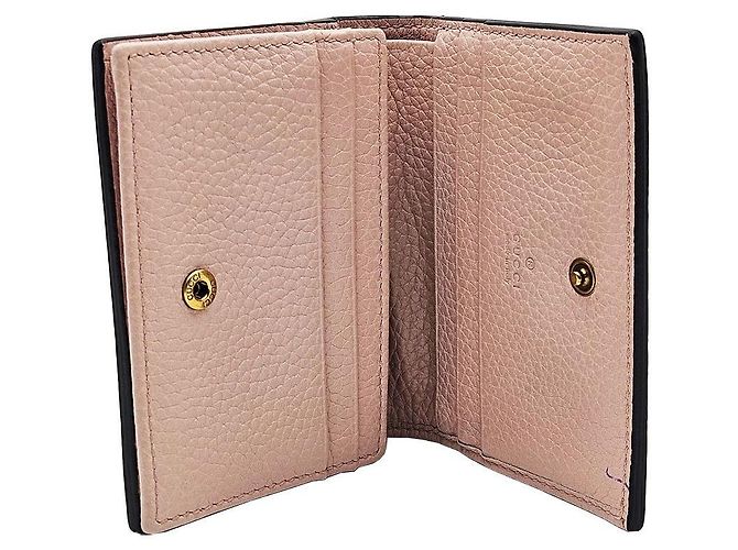 Gucci Tarjetero de piel rosa con estampado animal bee - vista 7