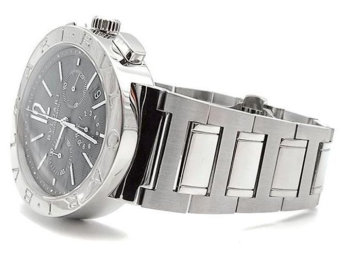 Bulgari Relógio BB Chrono Steel Preto - vista 2