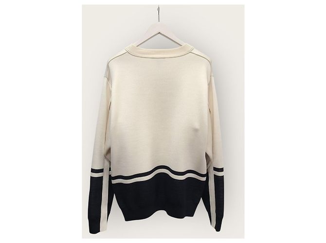 Louis Vuitton Suéter de punto Monogram Block con cremallera dorada Blanco - vista 4