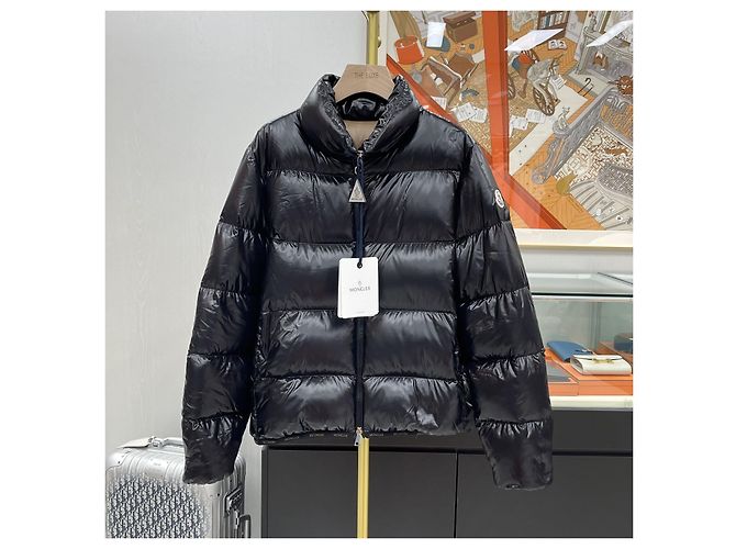 Kurze Moncler Abbadia Daunenjacke Schwarz - Ansicht 2