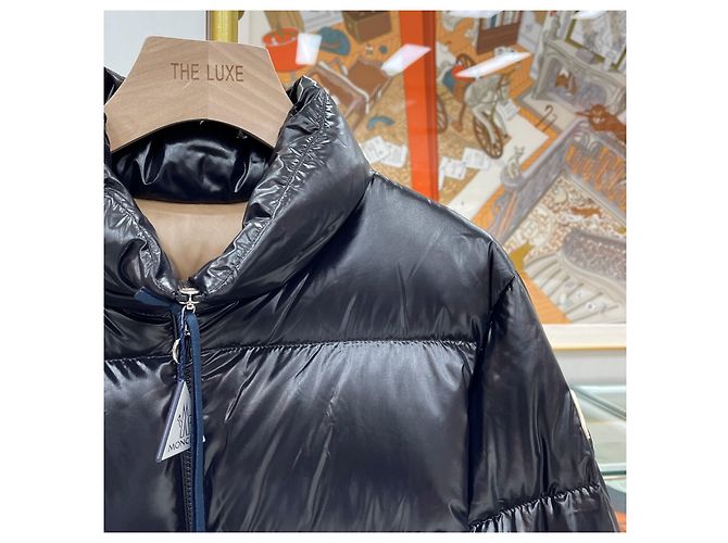 Kurze Moncler Abbadia Daunenjacke Schwarz - Ansicht 3