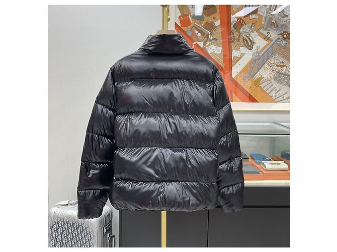 Kurze Moncler Abbadia Daunenjacke Schwarz - Ansicht 4