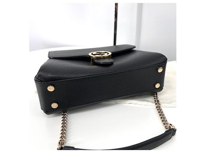 Gucci Piccola borsa a tracolla con manico superiore intrecciato nero - vista 10
