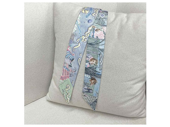Hermès Twilly City of Light Jeans/Rose Argento - vista 2