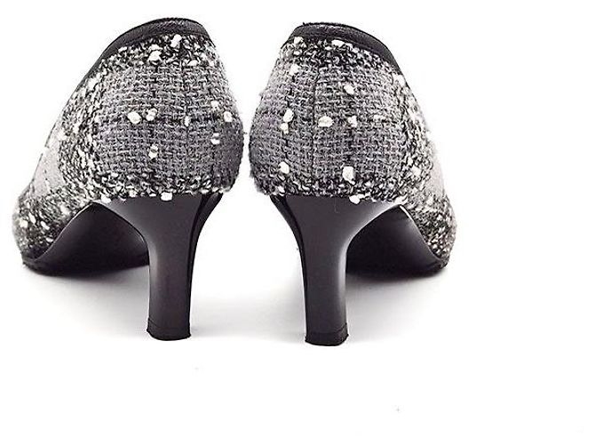 Salvatore Ferragamo Décolleté in tweed Gancini Marrone - vista 5