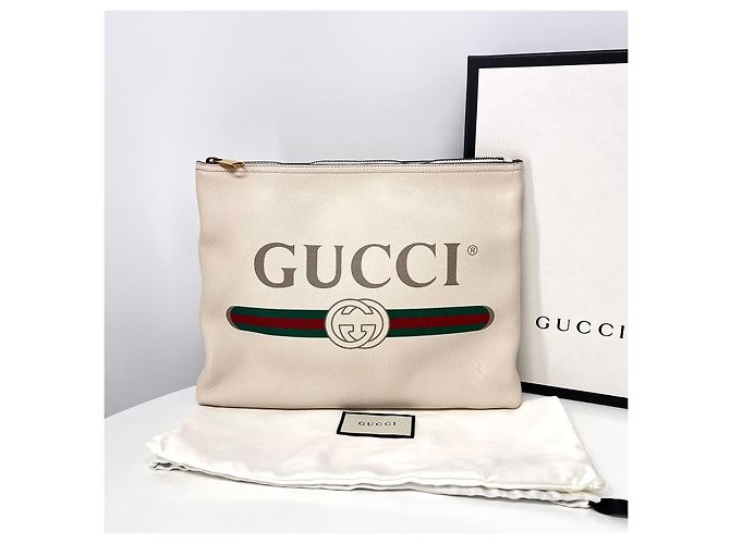 Gucci Clutch Bianca Bianco - vista 2