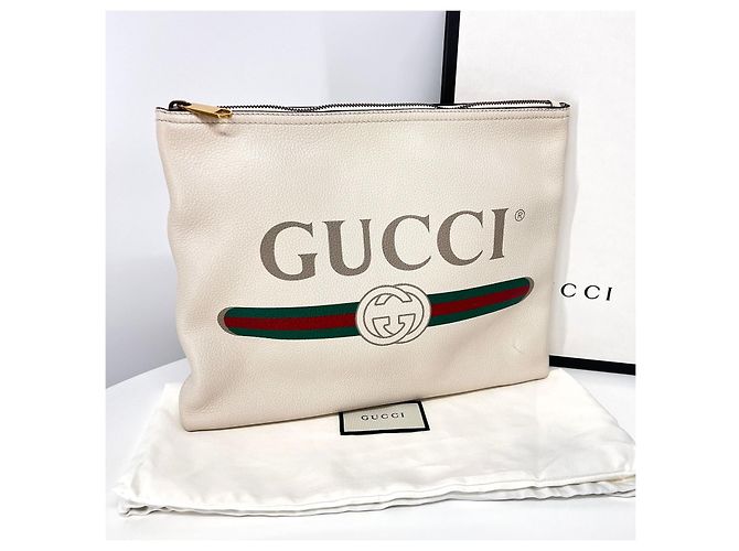 Gucci Clutch Bianca Bianco - vista 3