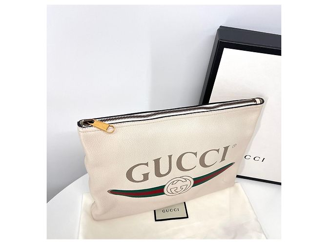 Gucci Clutch Bianca Bianco - vista 5
