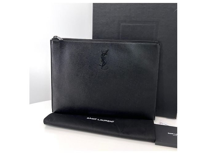 Saint Laurent Clutch Monogram Black Nero - vista 2