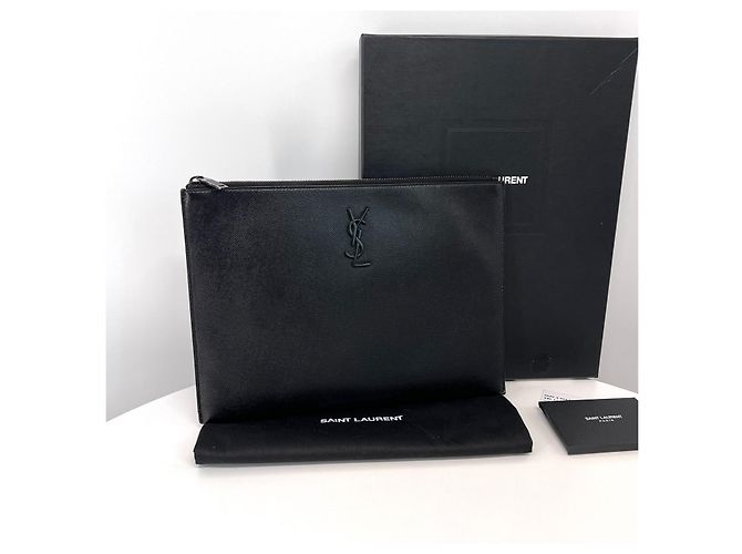 Saint Laurent Clutch Monogram Black Nero - vista 3