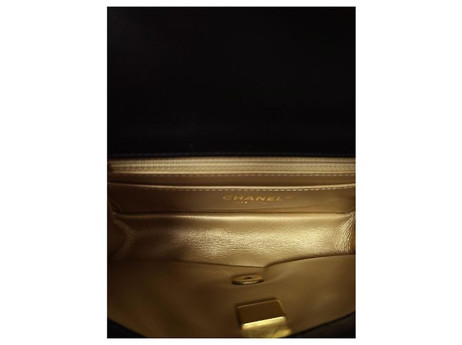 Chanel Mini Classic Goldball New in agnello nero placcato oro - vista 4