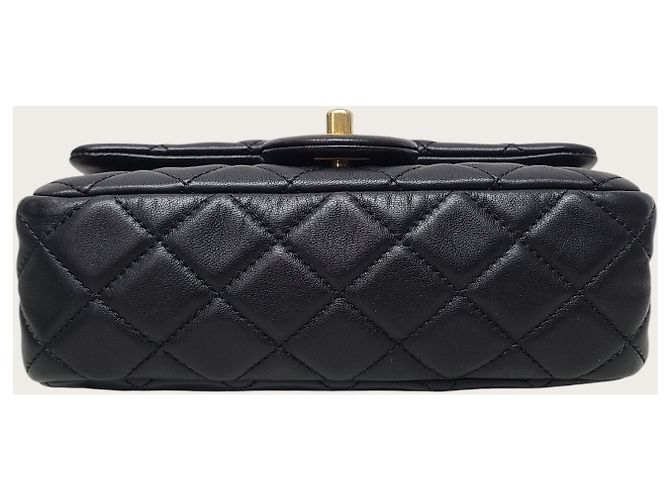 Chanel Mini Classic Goldball New in agnello nero placcato oro - vista 6