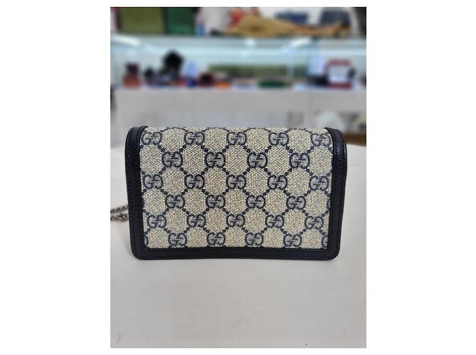 Gucci Borsa a tracolla Dionysus GG Super Mini Beige Blue - vista 14