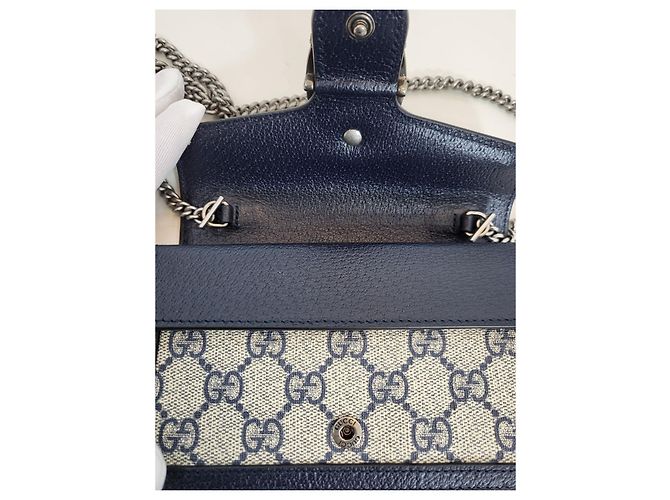 Gucci Borsa a tracolla Dionysus GG Super Mini Beige Blue - vista 18