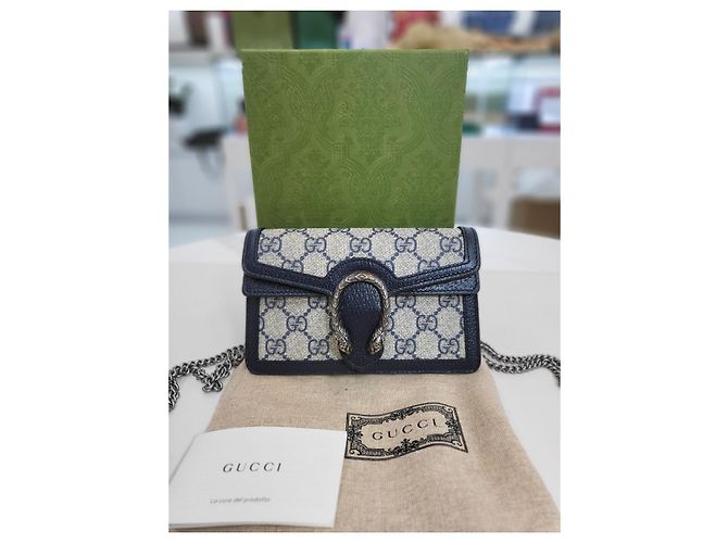 Gucci Borsa a tracolla Dionysus GG Super Mini Beige Blue - vista 2