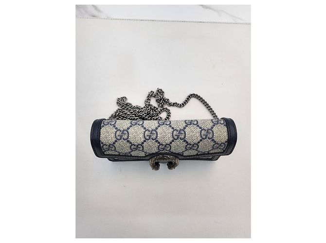 Gucci Borsa a tracolla Dionysus GG Super Mini Beige Blue - vista 3