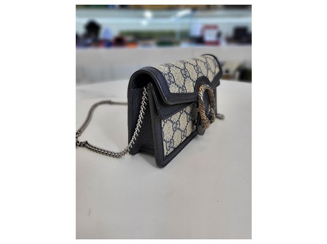 Gucci Borsa a tracolla Dionysus GG Super Mini Beige Blue - vista 4