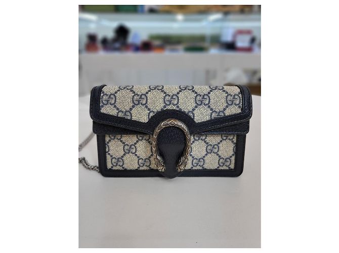Gucci Borsa a tracolla Dionysus GG Super Mini Beige Blue - vista 9