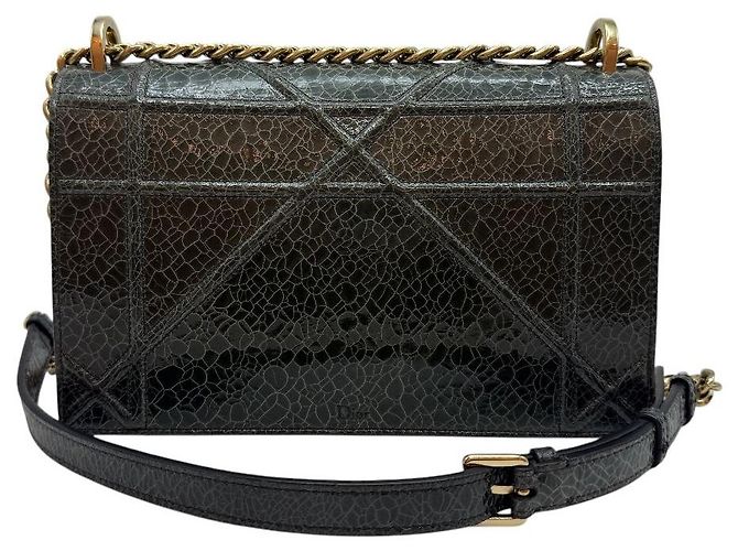 Borsa a Spalla Diorama Crack Chain Gold Medium Verde - vista 4