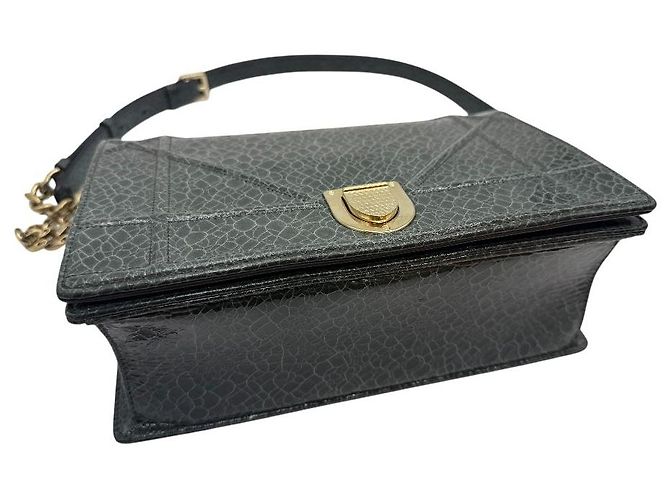 Borsa a Spalla Diorama Crack Chain Gold Medium Verde - vista 5