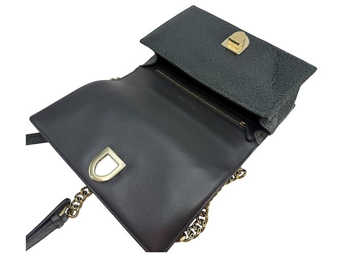 Borsa a Spalla Diorama Crack Chain Gold Medium Verde - vista 7