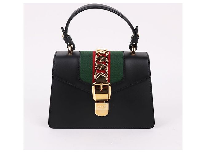 Gucci Mini borsa a tracolla a due tracolle Sylvie nera Nero - Ansicht 2