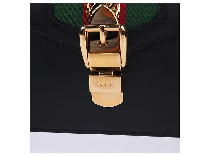 Gucci Mini borsa a tracolla a due tracolle Sylvie nera Nero - Ansicht 3