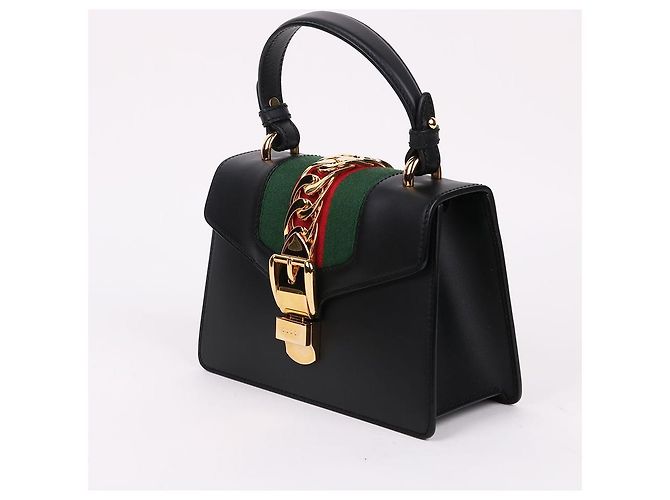 Gucci Mini borsa a tracolla a due tracolle Sylvie nera Nero - Ansicht 4