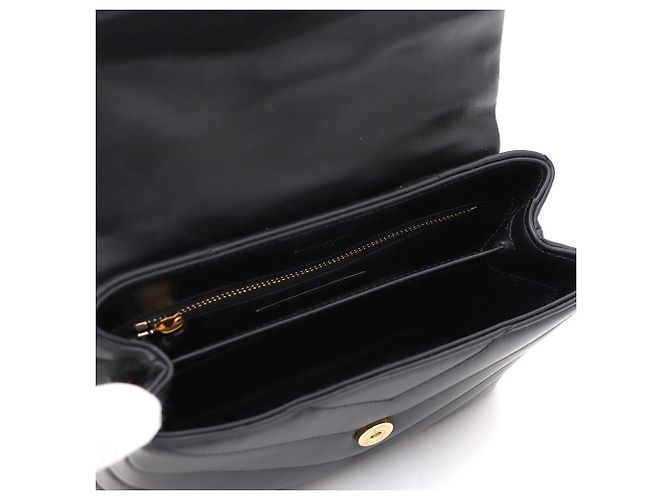 Saint Laurent Borsa a Spalla e Borsa a Tracolla Monogram Mini Loulou Toy Nero - vista 7