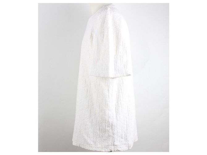 Dior Camiseta de manga curta em algodão de felpa Oblique Branco - vista 4