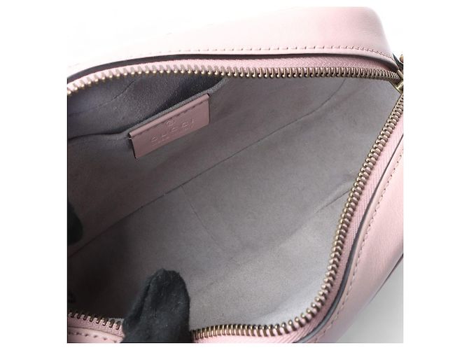 Gucci Borsa a tracolla mini GG Marmont trapuntata Rosso - vista 7