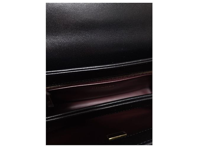 Chanel Pelle d'agnello nero oro champagne Trendy CC piccolo interno Chip - vista 4
