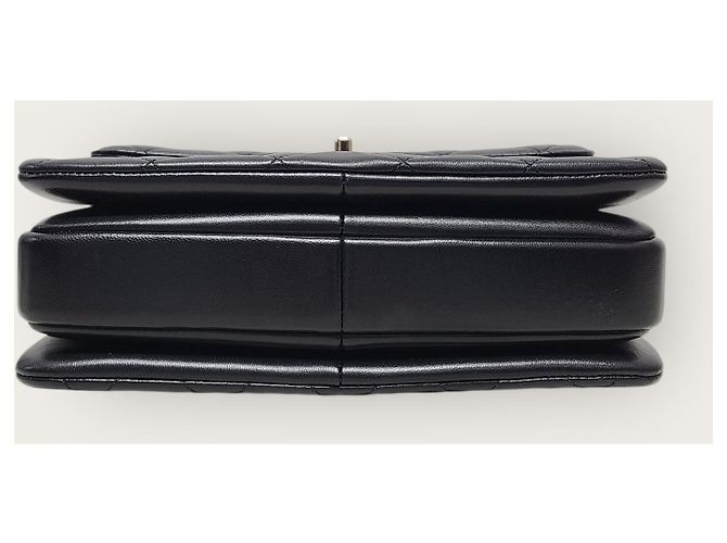 Chanel Pelle d'agnello nero oro champagne Trendy CC piccolo interno Chip - vista 6