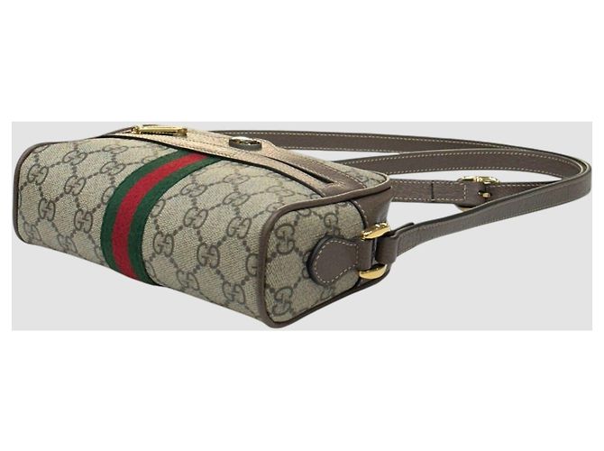 Gucci Mini borsa a tracolla Ophidia Supreme GG marrone - vista 4