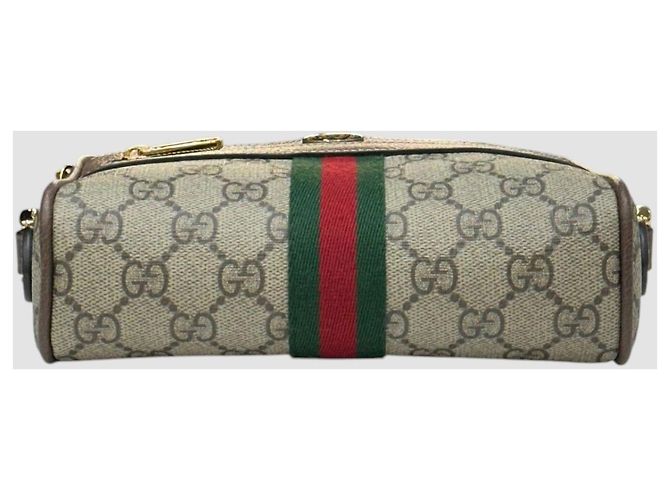 Gucci Mini borsa a tracolla Ophidia Supreme GG marrone - vista 6