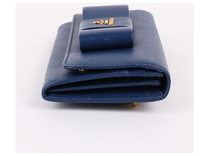 Prada Saffiano Blue Ribbon Long Wallet Blau - Ansicht 4
