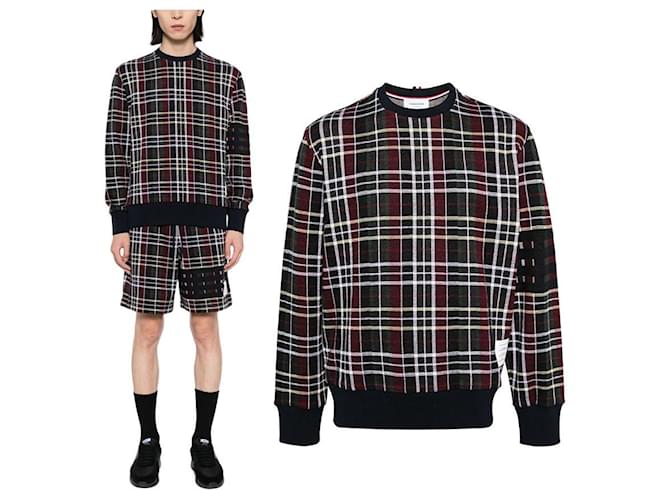 Thom Browne Jacquard-Sweatshirt mit Karomuster Final No-Margin Mehrfarben - Ansicht 2